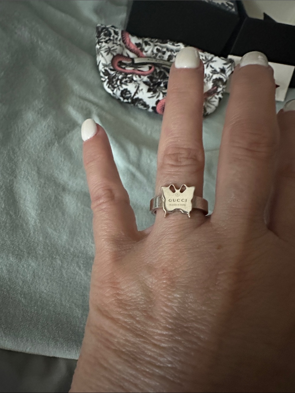 Gucci Women’s Silver Butterfly Ring